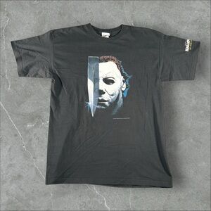 Vintage Halloween Shirt Men XL Black 1998 Horror Movie Michael Myers Stanley 90s